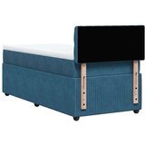 vidaXL Box spring krevet s madracem plavi 80 x 200 cm baršunasti | shoptok.hr