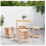vidaXL 5-dijelni vrtni barski set od masivne borovine | shoptok.hr