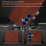 SUNSKY Eleganten ovitek etui iz umetnega usnja za Samsung S26 Plus, Rjav | Shoptok.si