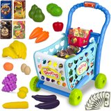 Ricokids Blue Shopping Cart for Kids - Fun and Educational Toy, (21738552) Cene