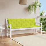  Jastuk za vrtnu klupu jarkozeleni 180x(50+50)x7 cm od tkanine | shoptok.hr