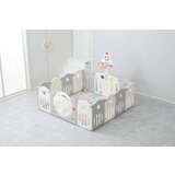 Premium Stil Dečija Ogradica sa Košem “Raketa” Belo Siva 200×160 | ePonuda.com