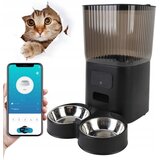 Bežični wifi automatska doza pametne hrane 5L aplikacija s crnom nuxie kamerom | shoptok.hr