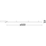 Ideal lux - led stropna svetiljka oracle slim LED/29W/230V 3000K prečnik 50 cm crna | Eponuda.com