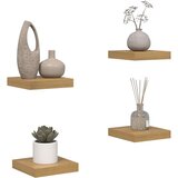  Stenska polica 4 pcs Rjava 23 x 23,5 x 4 cm Konstruiran les, (5000201414) | Shoptok.si
