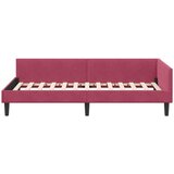  Kutni okvir kreveta Vinska crvena 100 cm x 200 cm Baršun | Eponuda.com