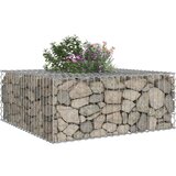  Gabionski uzdignuti krevet Srebrno 100 x 100 x 40 cm - 100 x 100 x 40 cm | shoptok.hr