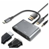 Linkom adapter-konvertor tip c na HDMI+VGA+1xUSB 3.0+TIP c+audio (783) cene