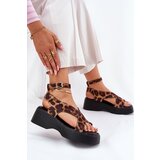 Boto Women's Platform And Wedge Sandals In Leopard Print Brown Tenzorus | shoptok.hr