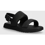 Sorel Usnjeni sandali ONA STREETWORKS GO-TO FL ženski, črna barva, 2070231010