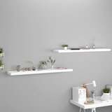 vidaXL Stenske police 2 kosa bele 120x23,5x3,8 cm MDF Cene
