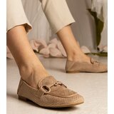D/CEO UR/CEO Brown perforated women's moccasins with decoration Mensory | Shoptok.si