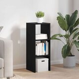 vidaXL Knjižna omara zložljiva črna 30x30x80 cm inženirski les | Shoptok.si