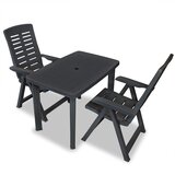  3-dijelni bistro set od plastike antracit | shoptok.hr