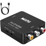 WIRELESS PLACE Pretvornik AV v HD multimedijski vmesnik 1080P Plug and Play RCA kompozitni AV adapter za igralno konzolo DVD predvajalnik TV črne barve, (5000129219) Cene
