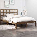  Posteljni okvir medeno rjav iz trdnega lesa 200x200 cm, (20684836) Cene