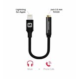 Swissten kabel audio, platneni LIGHTNING /3,5 ženski jack - 15cm crni Cijene