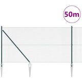 vidaXL varjena žična ograjica s 13 zatiči Zeleno 1.2x50 m Jeklo | Shoptok.si