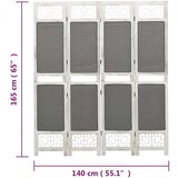  338555 4-Panel Room Divider Grey 140x165 cm Fabric | shoptok.hr