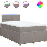 vidaXL Box spring postelja z vzmetnico taupe 120x190 cm blago, (21307671) | Shoptok.si