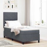  LED Box Spring Krevet Tamno siva 80 x 200 cm Baršun | shoptok.hr