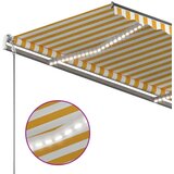  Tenda na ručno uvlačenje s LED svjetlom 350x250 cm žuto-bijela | shoptok.hr