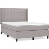  Krevet s oprugama i madracem svjetlosivi 140x190 cm od tkanine | shoptok.hr