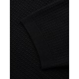 Ombre Men's knitted unbuttoned polo shirt - black | shoptok.hr