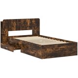  Okvir kreveta s pohranom Dimljeni hrast 90 x 190 cm | shoptok.hr