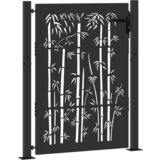 vidaXL Vrtna vrata Drugo Črna 105 x 150 cm Jeklo s prašnim premazom | Shoptok.si