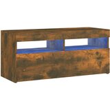 Maison Chic TV omarica - TV stojalo - Televizijska omarica z LED lučkami dimljeni hrast 90x35x40 cm, (21701313) Cene