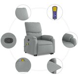 vidaXL Masažni naslanjač s funkcijo vstajanja svetlo sivo blago | Shoptok.si