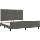  Okvir za krevet bez madraca tamnosivi 160x200 cm baršunasti | Eponuda.ba