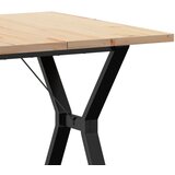  Blagovaonski stol Y-oblika 80x80x75,5 cm od borovine i čelik | shoptok.hr