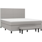  Box spring postelja z vzmetnico svetlo siva 180x200 cm blago, (20788854) | Shoptok.si