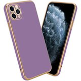Cadorabo Ohišje, združljiv z Apple v sijajnem vijoličnem - zlati - zaščitni pokrov iz fleksibilnega silikona TPU in z zaščito pred kamero, (20617548) Cene