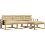  Set vanjskih sofa 4 kom. Bijela i bež Poliester | shoptok.hr