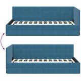  Kutni okvir kreveta s uzglavljem Plava 100 cm x 200 cm Baršun | shoptok.hr