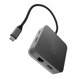 Green cell Adapter multiport 6in1 iz USB-C na USB-C, 3x USB-A, HDMI, Ethernet | Shoptok.si