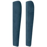  Uzglavlje s ušima tamnoplavo 183x23x118/128 cm baršunasto | shoptok.hr