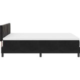  Krevet s opruga kutije s uzglavljem Crna 160 x 200 cm Baršun | shoptok.hr