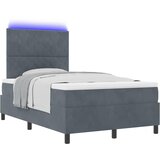  LED Box Spring Krevet Tamno siva 120 x 200 cm Baršun | shoptok.hr