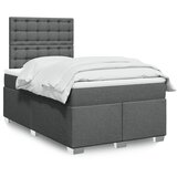  Krevet box spring s madracem tamnosivi 120 x 190 cm tkanina | shoptok.hr