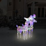 vidaXL Božični severni jeleni 2 kosa večbarvni 80 LED akril | Shoptok.si