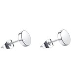 INF Klasični okrogli uhani 1 par Silver, (21237879) | Shoptok.si