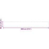 Balkonska pregrada žuto-bijele pruge 90x800 cm | shoptok.hr