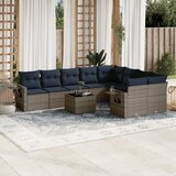  Vrtni set od 10 dijelova s jastucima, sivi poliratan Grey and blue | shoptok.hr