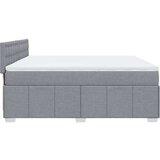 vidaXL Box spring postelja z vzmetnico svetlo siva 180x200 cm blago | Shoptok.si