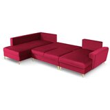 Cosmopolitan Design Crvena baršunasti sklopiva/s prostorom za odlaganje kutna garnitura (s lijevim kutom/u obliku slova "U") Kyoto – | shoptok.hr