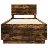  Krevetna konstrukcija s uzglavljem Dimljeni hrast 70 x 190 cm | shoptok.hr